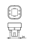 цоколь G24Q-1 цоколь G24Q-1