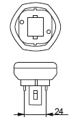 цоколь GX24D-1 цоколь GX24D-1