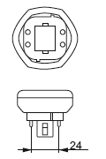 цоколь GX24Q-3 цоколь GX24Q-3