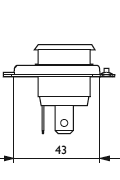 цоколь P43T.38